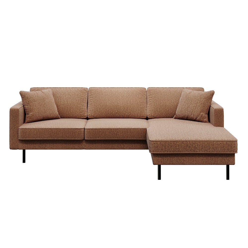 Jílově hnědá rohová pohovka MESONICA Kobo, pravý roh Jílově hnědá rohová pohovka MESONICA Kobo, pravý roh