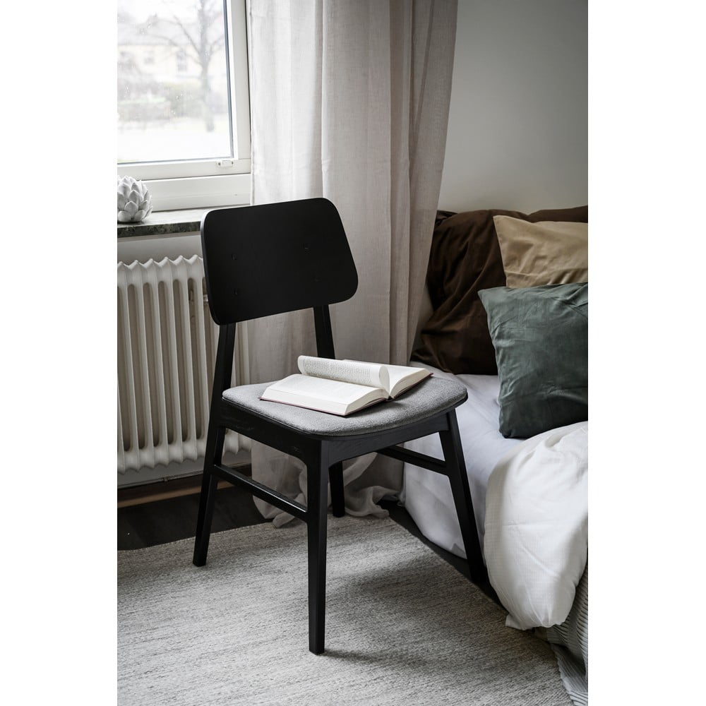 Černá jídelní židle s tmavě šedým podsedákem Rowico Nagano - Obrázek 2