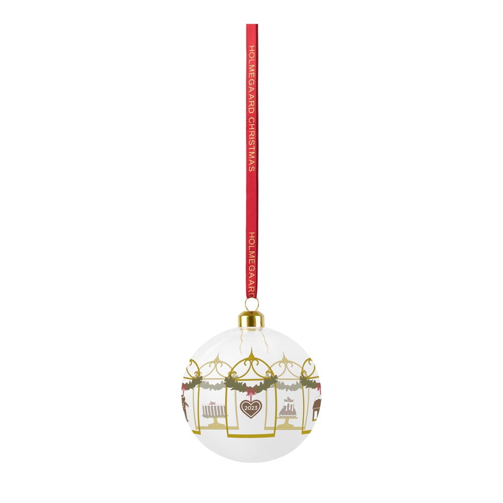 Skleněná ručně foukaná vánoční koule ø 8 cm Annual Christmas Bauble – Holmegaard Skleněná ručně foukaná vánoční koule ø 8 cm Annual Christmas Bauble – Holmegaard