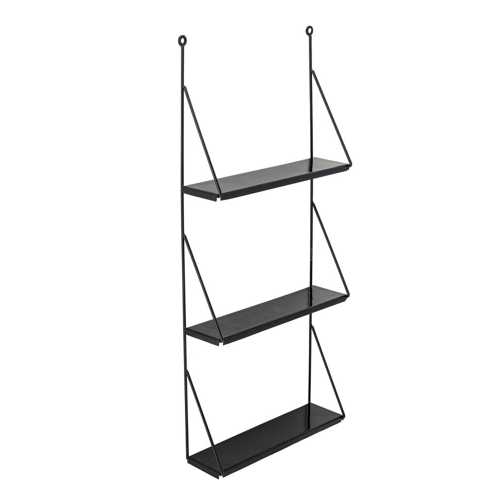 Černá kovová nástěnná police Bloomingville Walter - Obrázek 2