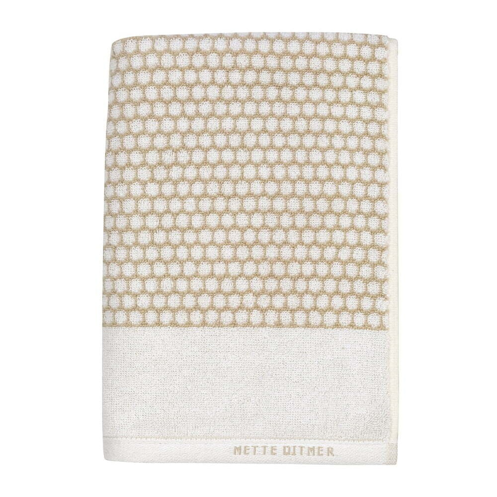 Bílo-béžový bavlněný ručník 50×100 cm Grid – Mette Ditmer Denmark Bílo-béžový bavlněný ručník 50×100 cm Grid – Mette Ditmer Denmark