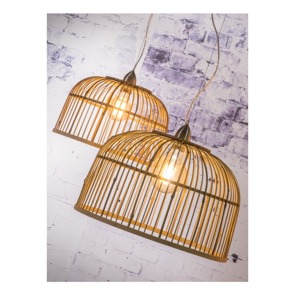 Bambusové dvojité závěsné světlo Good&Mojo Borneo - Obrázek 2