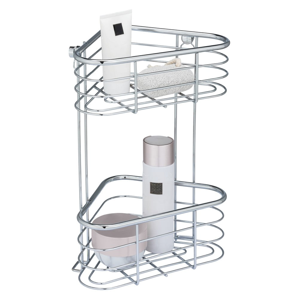 Stříbrná rohová sprchová police Wenko Trestina, 25 x 35 cm Stříbrná rohová sprchová police Wenko Trestina, 25 x 35 cm