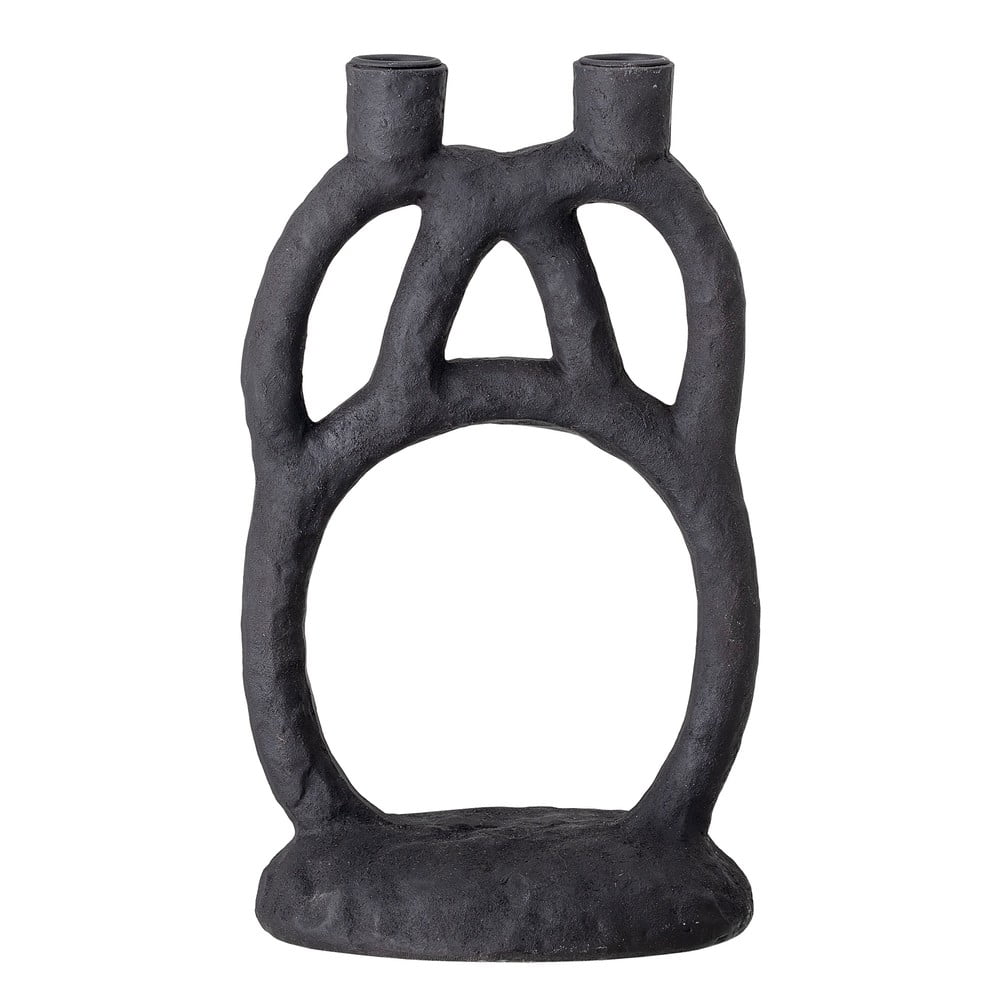 Černý svícen Bloomingville Ramina, výška 29 cm Černý svícen Bloomingville Ramina, výška 29 cm