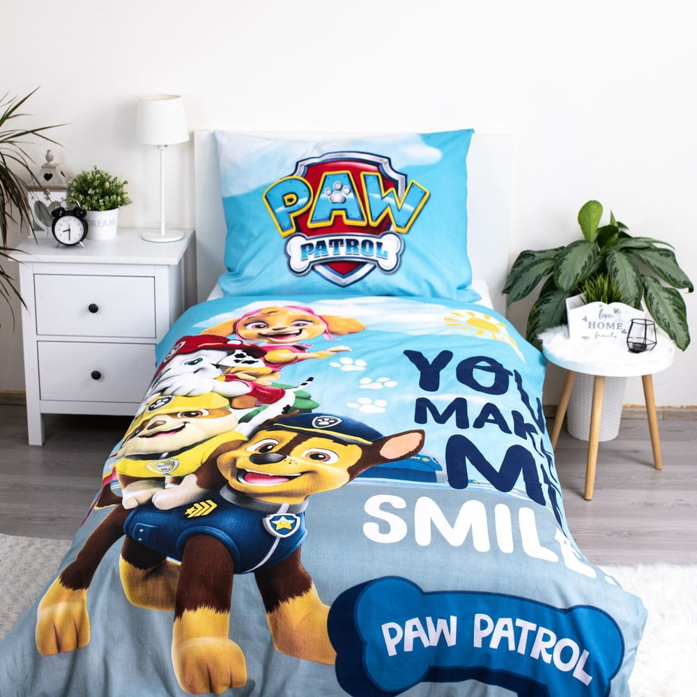 Bavlněné dětské povlečení se svítícím efektem na jednolůžko 140x200 cm Paw Patrol – Jerry Fabrics - Obrázek 2