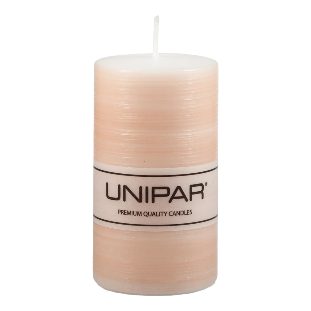 Světle oranžová svíčka Unipar Finelines, doba hoření 40 h Světle oranžová svíčka Unipar Finelines, doba hoření 40 h