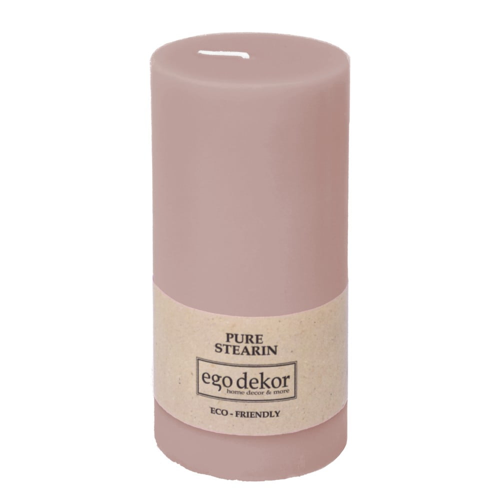 Pudrově růžová svíčka Eco candles by Ego dekor Friendly, doba hoření 50 h Pudrově růžová svíčka Eco candles by Ego dekor Friendly, doba hoření 50 h