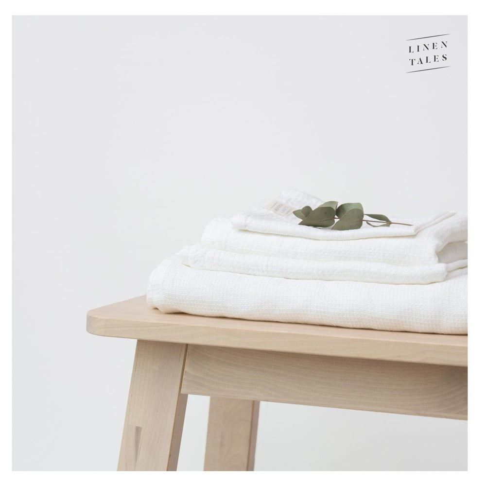 Bílý lněný ručník 30x30 cm - Linen Tales - Obrázek 2