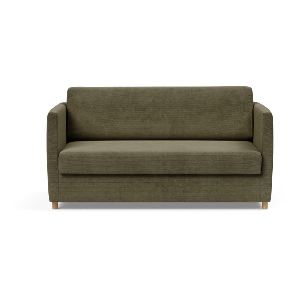 Tmavě zelená manšestrová rozkládací pohovka Innovation Olan Tmavě zelená manšestrová rozkládací pohovka Innovation Olan