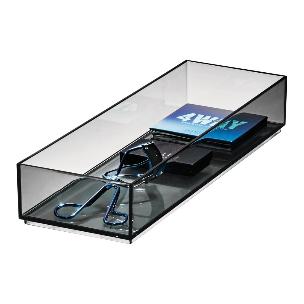 Matně černý koupelnový organizér na kosmetiku z recyklovaného plastu – iDesign Matně černý koupelnový organizér na kosmetiku z recyklovaného plastu – iDesign