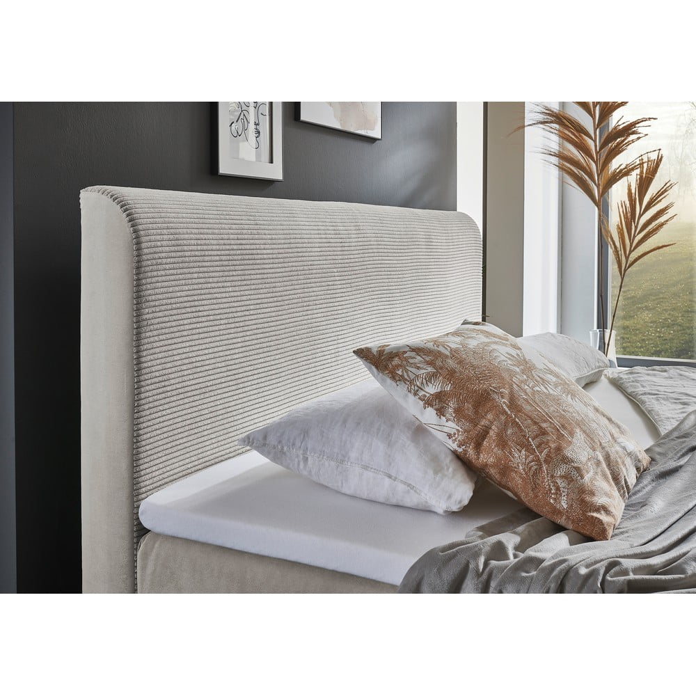 Béžová boxspring postel s úložným prostorem 180x200 cm Memphis - Meise Möbel - Obrázek 2