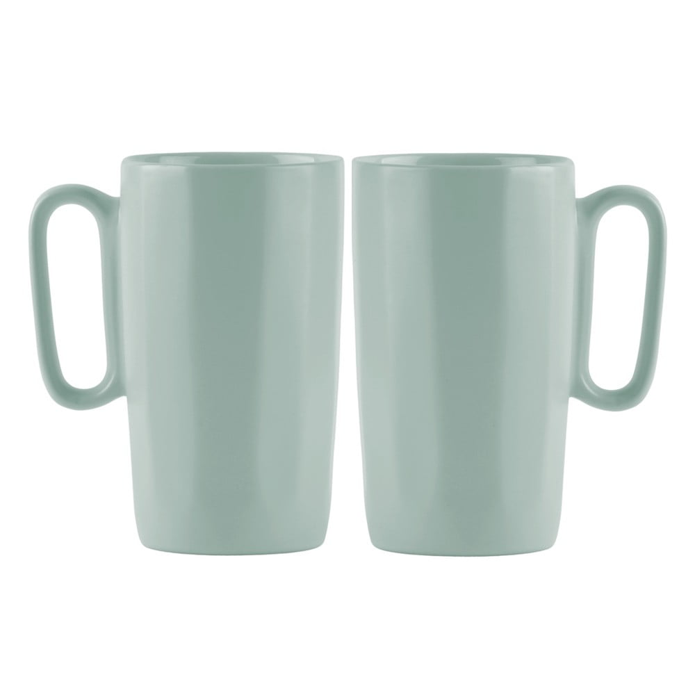 Hrnky z kameniny v mentolové barvě v sadě 2 ks 330 ml Fuori – Vialli Design Hrnky z kameniny v mentolové barvě v sadě 2 ks 330 ml Fuori – Vialli Design