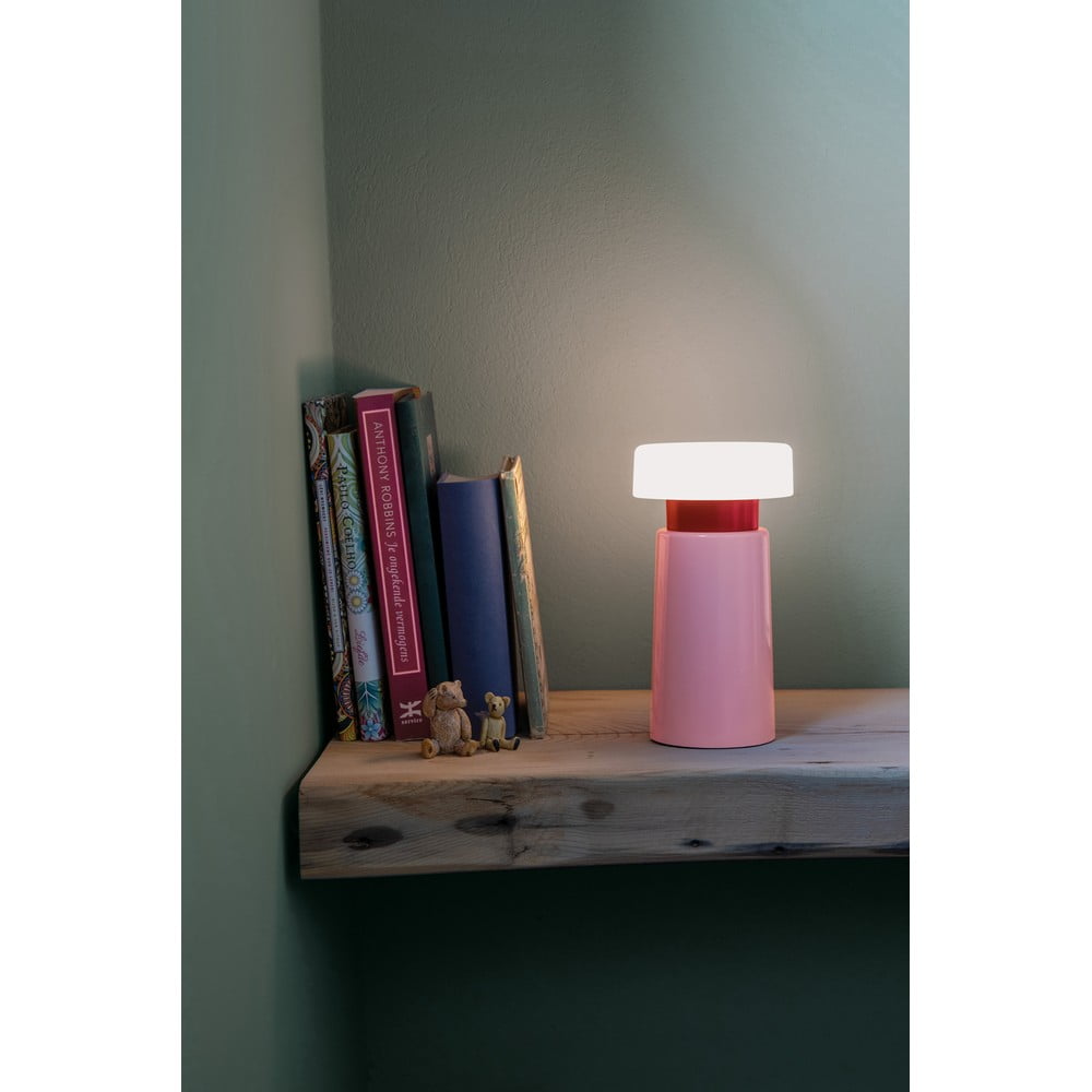 Růžová LED stmívatelná stolní lampa (výška 17,5 cm) Victoria – Remember - Obrázek 2