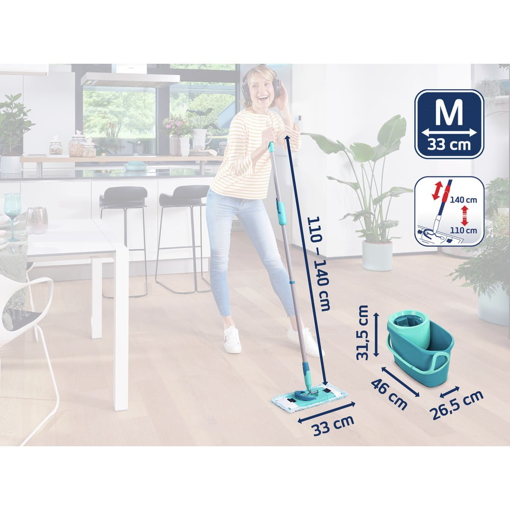 Mop s kbelíkem a náhradním návlekem Clean Twist M Ergo – LEIFHEIT - Obrázek 2