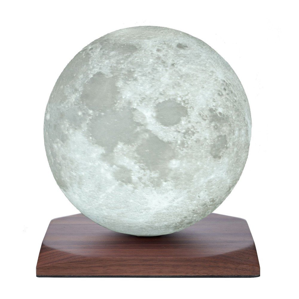 Tmavě hnědá LED stolní lampa z ořechového dřeva (výška 19,5 cm) Smart LunaSpin – Gingko Tmavě hnědá LED stolní lampa z ořechového dřeva (výška 19,5 cm) Smart LunaSpin – Gingko