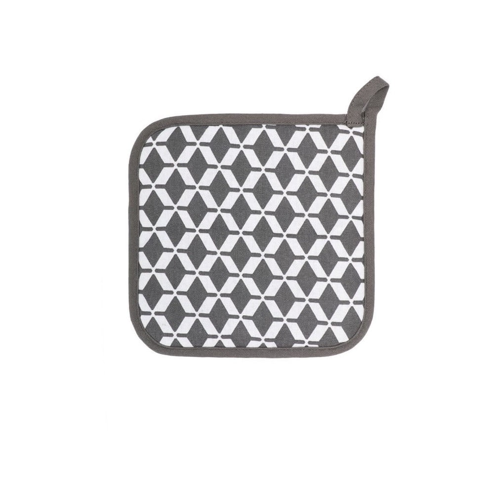 Sada 2 šedých bavlněných chňapek Tiseco Home Studio Square Sada 2 šedých bavlněných chňapek Tiseco Home Studio Square