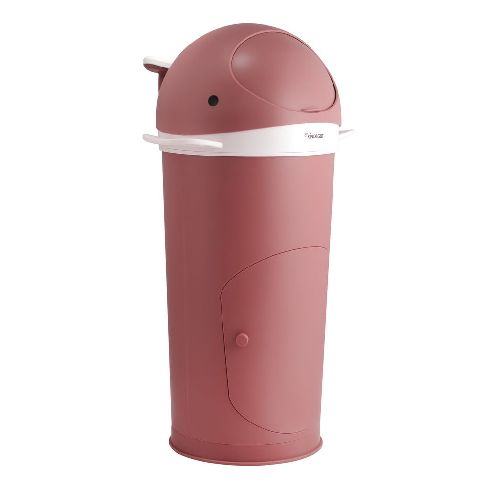 Tmavě růžový plastový odpadkový koš na pleny 25 l Whale – Kindsgut Tmavě růžový plastový odpadkový koš na pleny 25 l Whale – Kindsgut