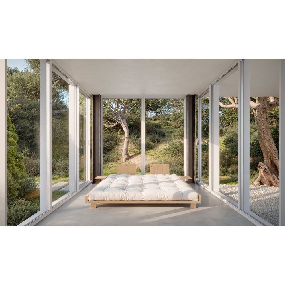 Dvoulůžková postel z borovicového dřeva s roštem v přírodní barvě 180x200 cm Social Bed – Karup Design - Obrázek 2