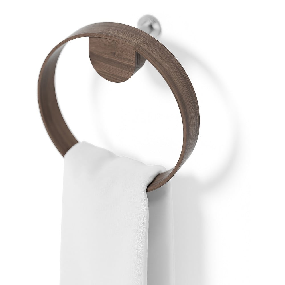 Nástěnný držák na ručník z ořechového dřeva Wireworks Yoku Nástěnný držák na ručník z ořechového dřeva Wireworks Yoku