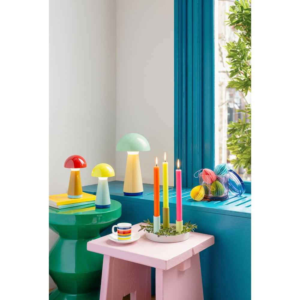 LED stmívatelná stolní lampa v žluté a světle modré barvě (výška 18 cm) Bobbi – Remember - Obrázek 2