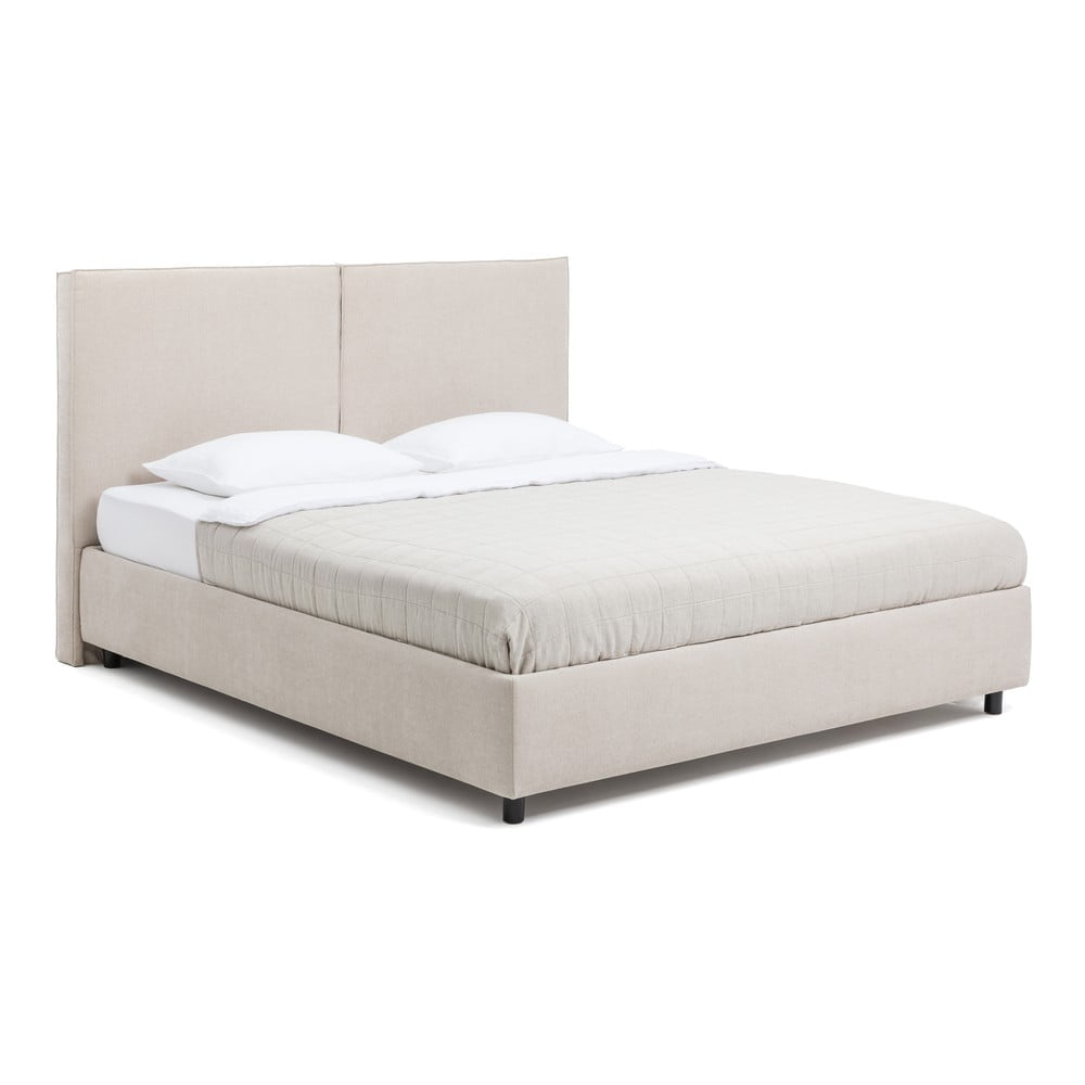 Béžová čalouněná dvoulůžková postel s úložným prostorem s roštem 180×200 cm Myra Bold – Bonami Selection Béžová čalouněná dvoulůžková postel s úložným prostorem s roštem 180×200 cm Myra Bold – Bonami Selection