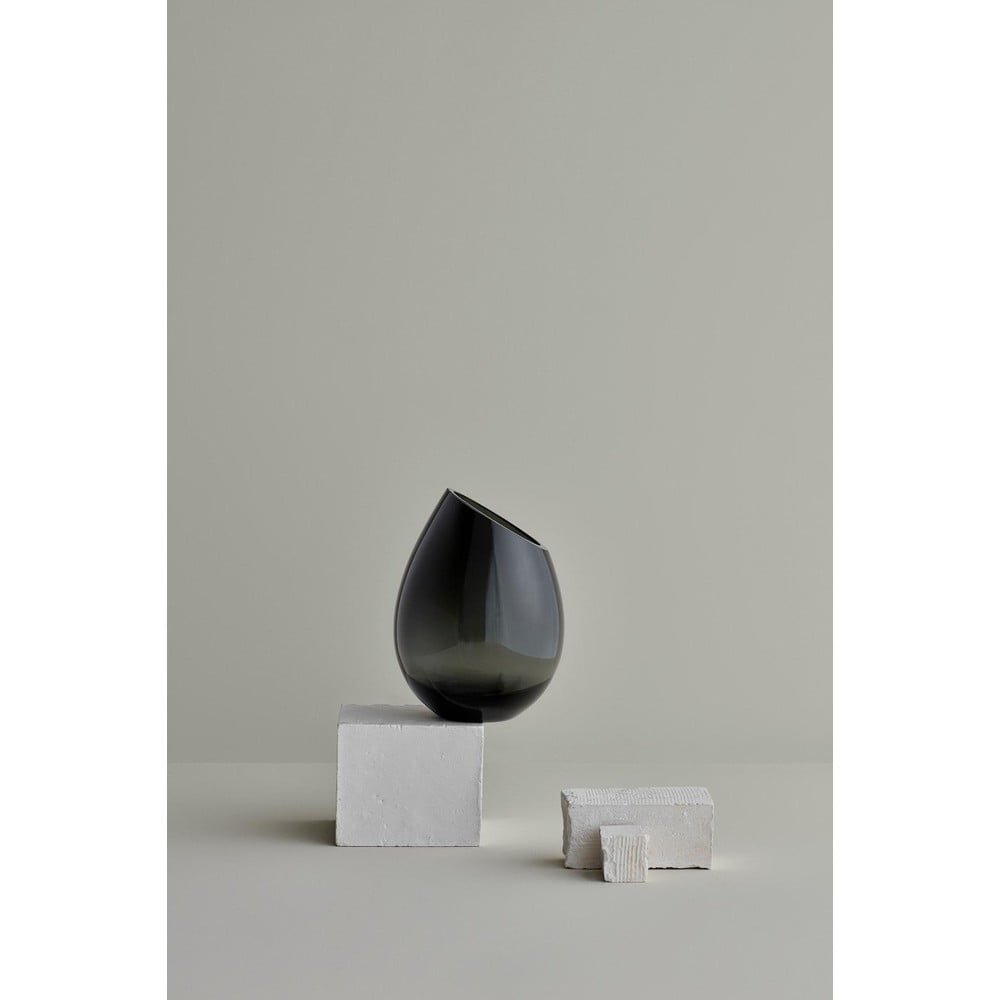 Zelená skleněná váza Blomus Raindrop, výška 24 cm - Obrázek 2