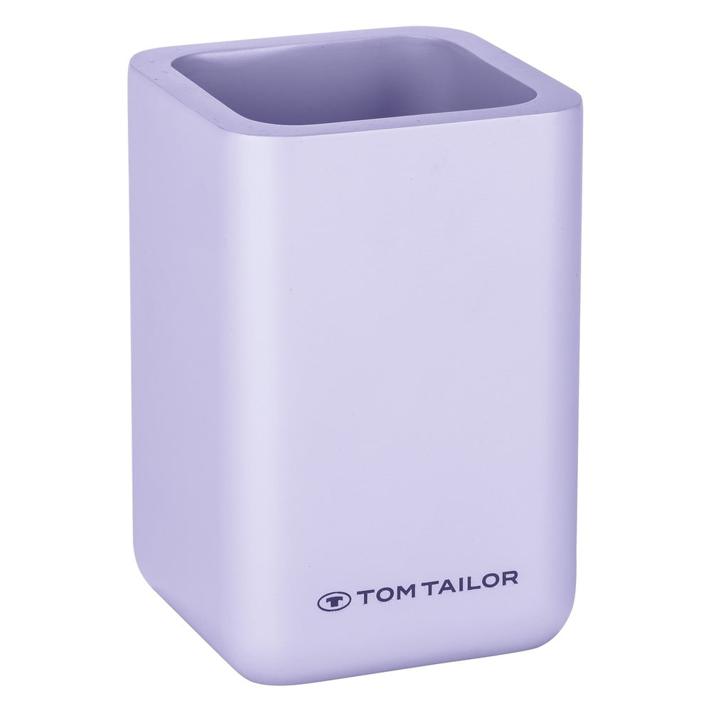 Fialový kelímek na zubní kartáčky z polyresinu Tom Tailor T-Rounded – Wenko Fialový kelímek na zubní kartáčky z polyresinu Tom Tailor T-Rounded – Wenko