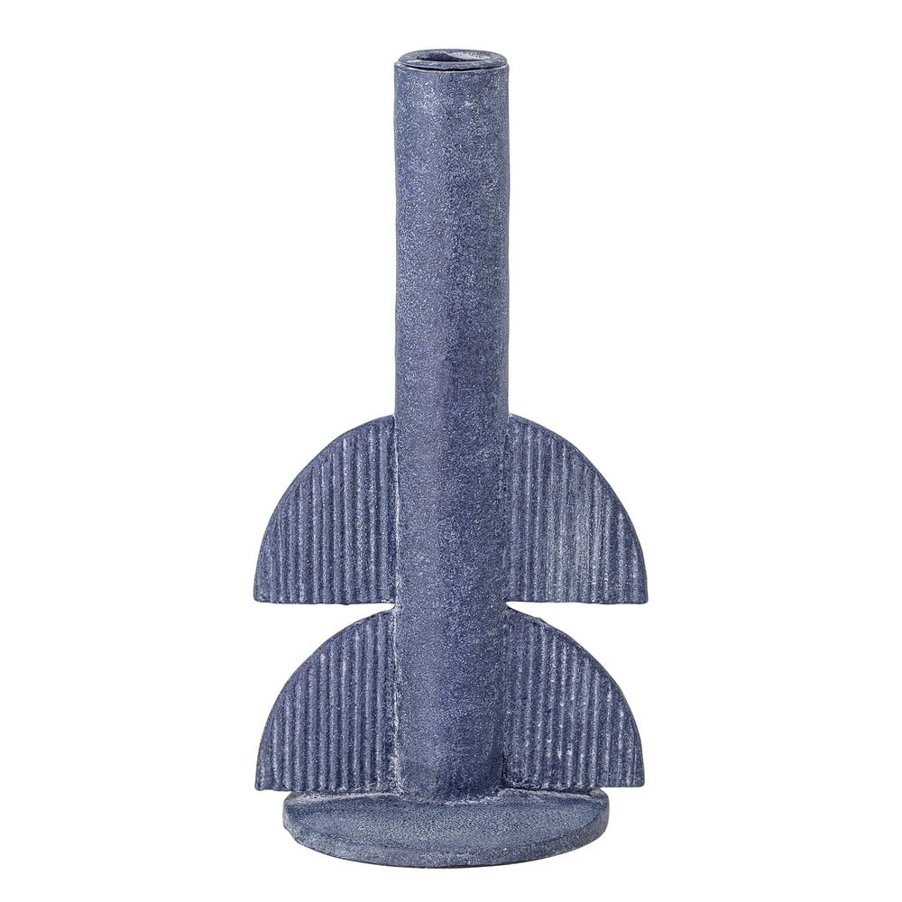 Modrý svícen Bloomingville Bess, výška 22 cm Modrý svícen Bloomingville Bess, výška 22 cm