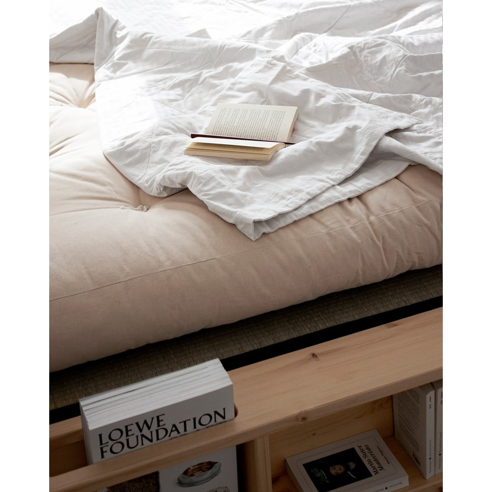 Dvoulůžková postel z borovicového dřeva s roštem 140x200 cm Ziggy – Karup Design - Obrázek 2