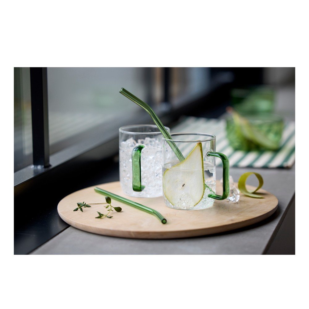 Skleněná brčka v sadě 4 ks s čistícím kartáčkem – Lyngby Glas - Obrázek 2