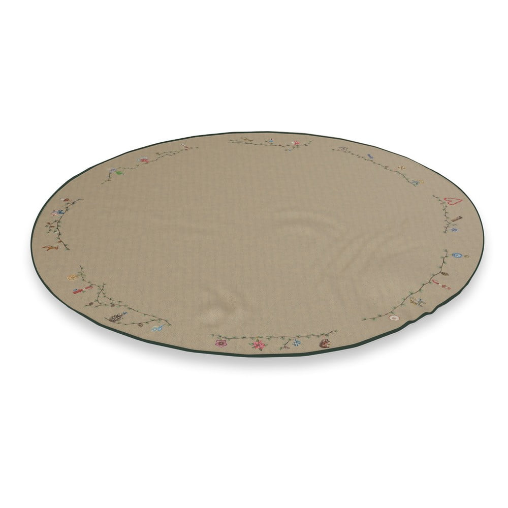 Béžový bavlněný kulatý koberec pod stromeček s vánočním motivem ø 130 cm Hammershøi Christmas – Kähler Design - Obrázek 2