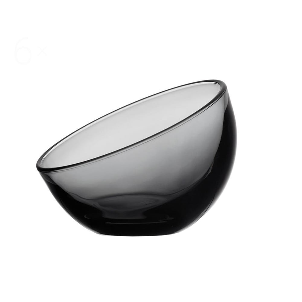 Antracitová skleněná mísa La Rochère Bubble Antracitová skleněná mísa La Rochère Bubble