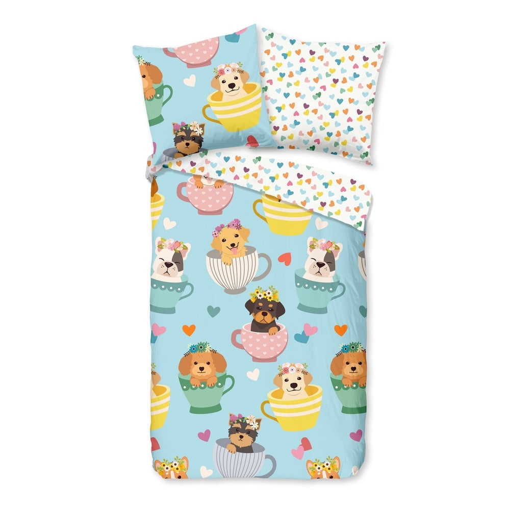 Bavlněné dětské povlečení do postýlky 90×130 cm Dogs – Bonami Selection Bavlněné dětské povlečení do postýlky 90×130 cm Dogs – Bonami Selection