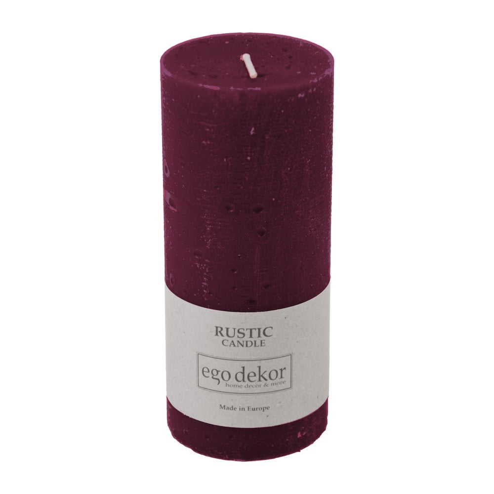 Vínově červená svíčka Rustic candles by Ego dekor Rust, doba hoření 58 h Vínově červená svíčka Rustic candles by Ego dekor Rust, doba hoření 58 h