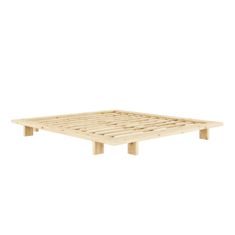 Dvoulůžková postel z borovicového dřeva s roštem 180×200 cm Japan – Karup Design Dvoulůžková postel z borovicového dřeva s roštem 180×200 cm Japan – Karup Design