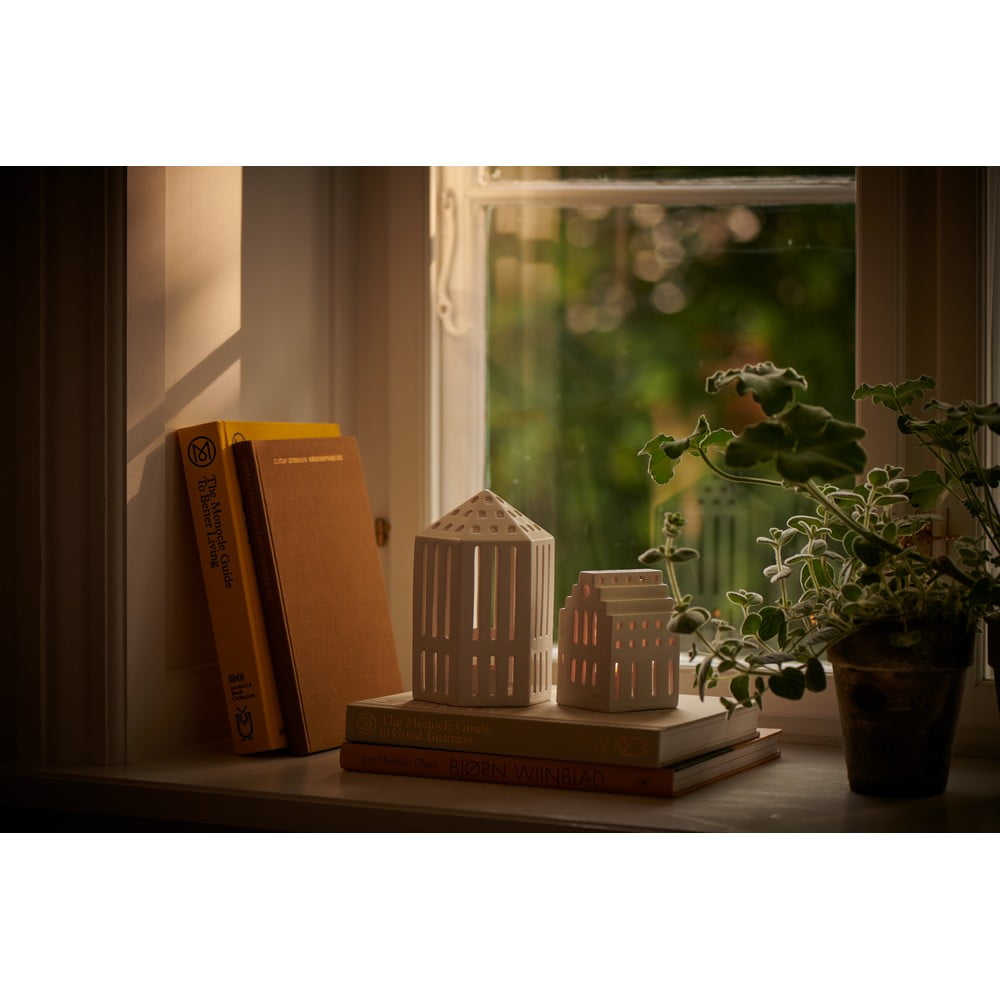 Bílá keramická lucerna Kähler Design Long Church, výška 10 cm - Obrázek 2