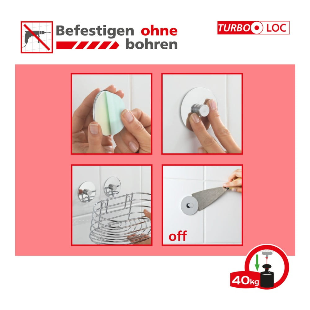 Samodržící polička Wenko Quadro - Obrázek 2