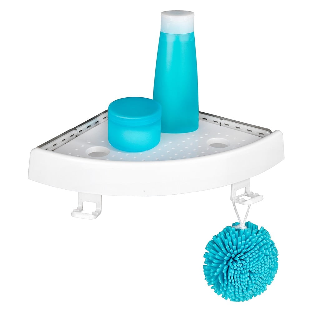 Bílá rohová samodržící plastová koupelnová polička Quick-Fit – Allstar Bílá rohová samodržící plastová koupelnová polička Quick-Fit – Allstar