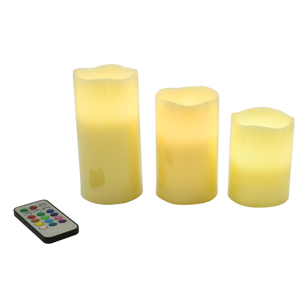 LED svíčky v sadě 3 ks (výška 10 cm) – Hilight LED svíčky v sadě 3 ks (výška 10 cm) – Hilight