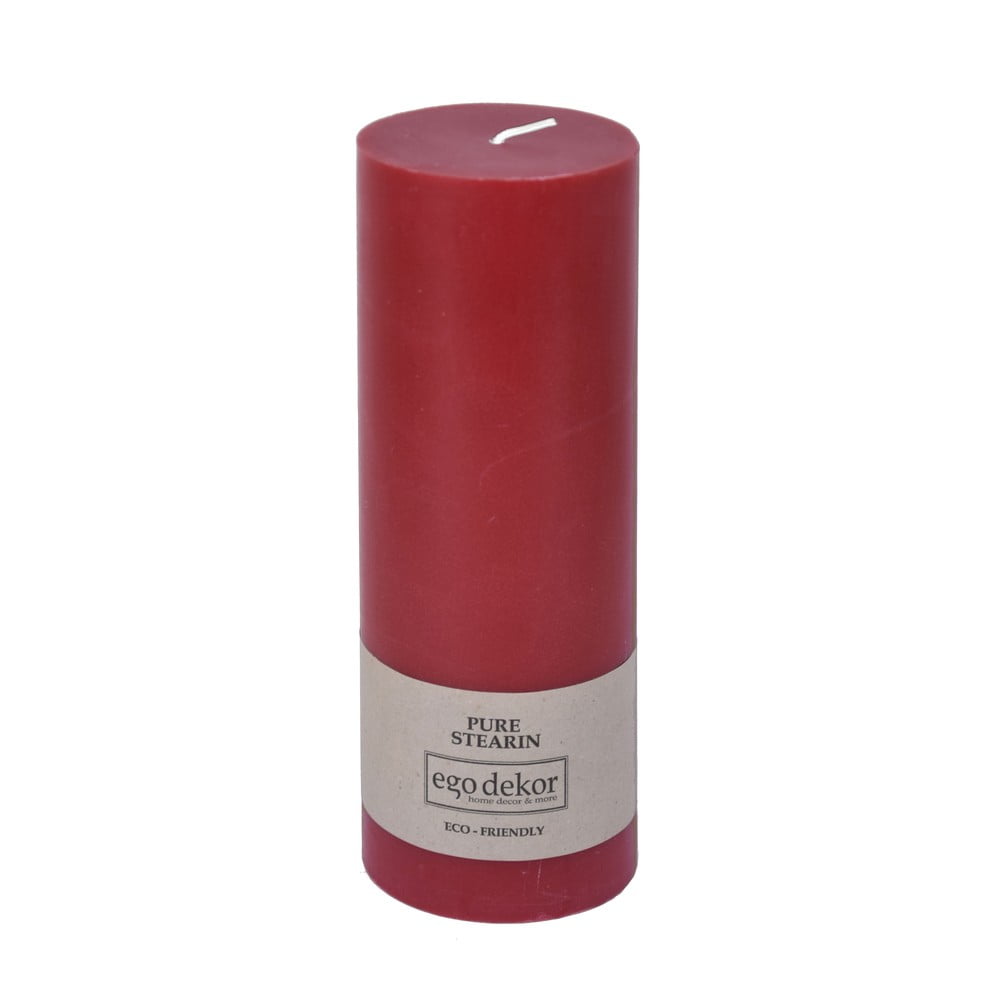 Červená svíčka Eco candles by Ego dekor Friendly, doba hoření 60 h Červená svíčka Eco candles by Ego dekor Friendly, doba hoření 60 h