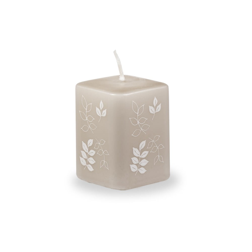 Šedobéžová svíčka Unipar Pure Beauty, doba hoření 12 h Šedobéžová svíčka Unipar Pure Beauty, doba hoření 12 h