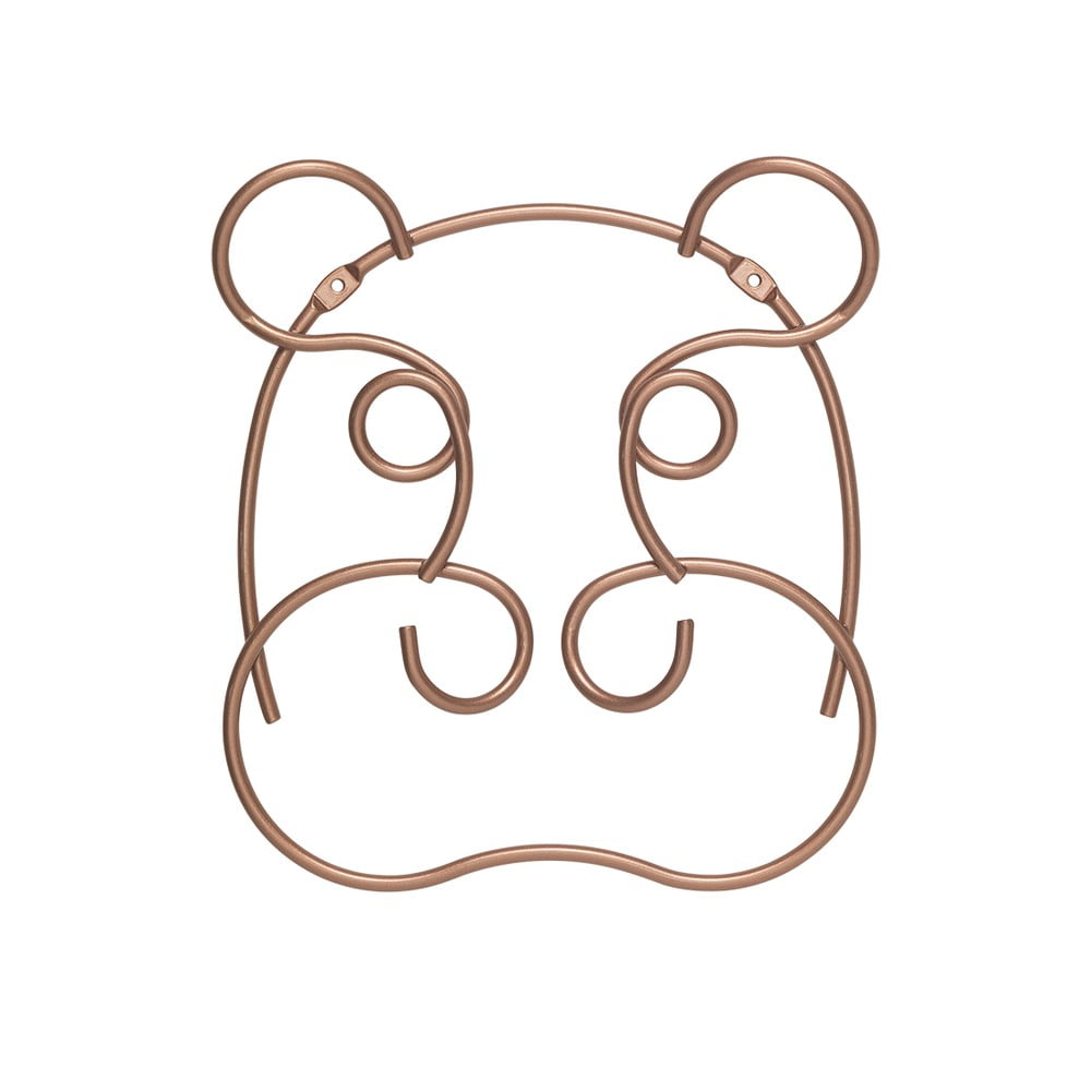 Nástěnný ocelový háček v měděné barvě Hippo – Metaltex Nástěnný ocelový háček v měděné barvě Hippo – Metaltex