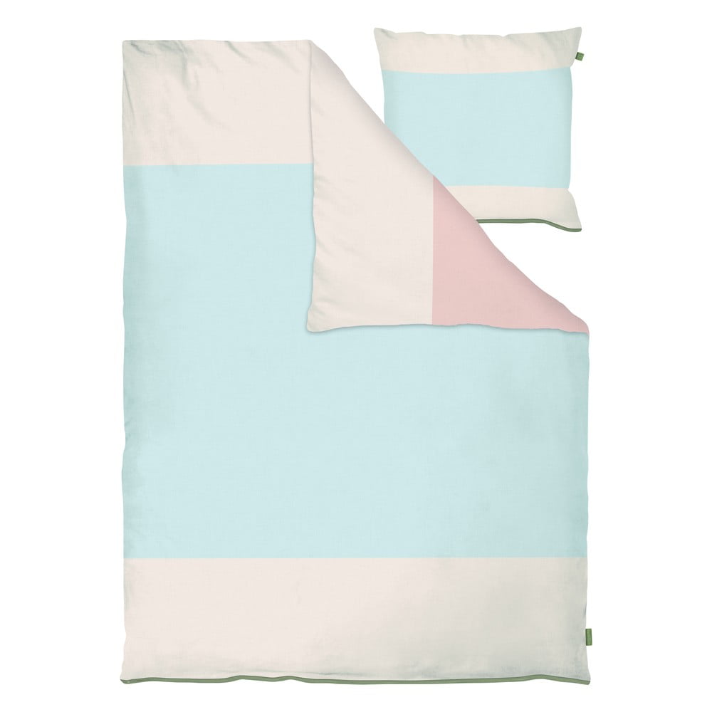 Světle modré povlečení na jednolůžko z bavlněného perkálu 140×200 cm Colore – Mette Ditmer Denmark Světle modré povlečení na jednolůžko z bavlněného perkálu 140×200 cm Colore – Mette Ditmer Denmark