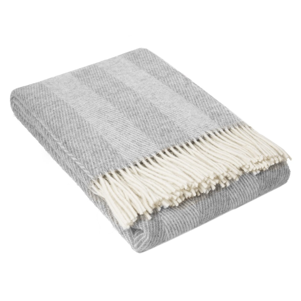 Světle šedý vlněný pléd LANZARETTI Prime, 140 x 200 cm Světle šedý vlněný pléd LANZARETTI Prime, 140 x 200 cm