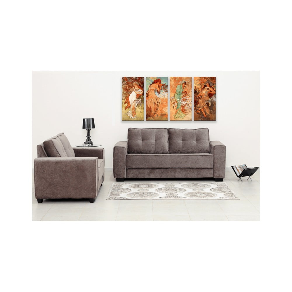 Reprodukce obrazu Alfons Mucha - Pory Roku, 80 x 40 cm - Obrázek 2