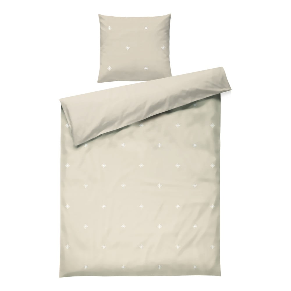 Béžové povlečení na jednolůžko z bavlněného perkálu 140×200 cm Christmas Fable – JUNA Béžové povlečení na jednolůžko z bavlněného perkálu 140×200 cm Christmas Fable – JUNA