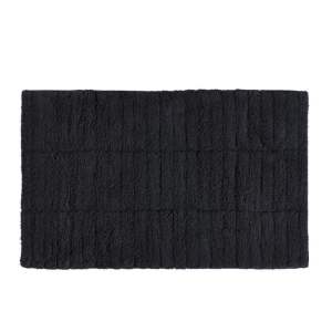 Černá koupelnová předložka 80×50 cm Tiles – Zone