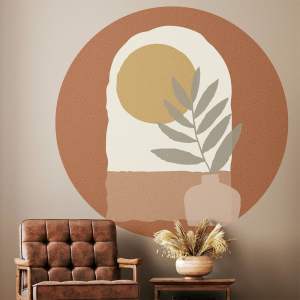 Samolepka na zeď 120×120 cm Sunrise and Olive Branch – Ambiance