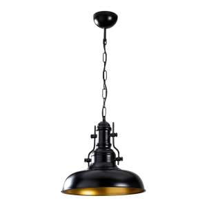 Černé závěsné svítidlo s kovovým stínidlem ø 32 cm Berceste – Opviq lights