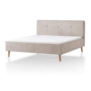 Šedohnědá čalouněná dvoulůžková postel 180×200 cm Smart – Meise Möbel